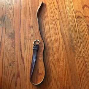 Coach burgundy belt with gold loop leather cute